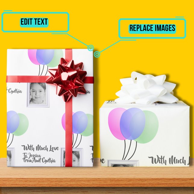 Papel De Regalo Marco fotográfico con globos (Please enjoy our design and see the others in the collection.)