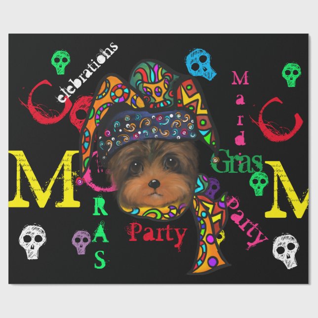Papel De Regalo Mardi GRAS (Superficie plana)
