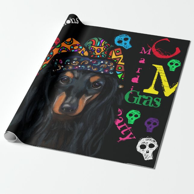 Papel De Regalo Mardi GRAS (Desenrollado)