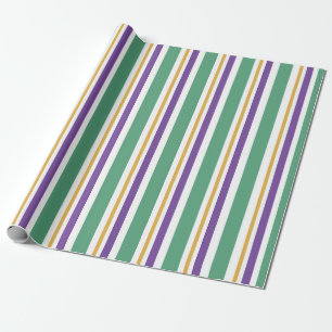 Papel De Regalo Mardi Gras Stripes