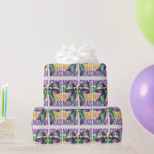 Papel De Regalo Mardi Gras Y Bocas (Regalos de fiesta)