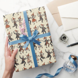 Papel De Regalo Marfil Cálido | Esqueleto de Halloween