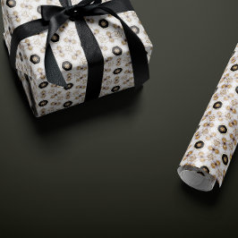 Papel De Regalo Marfil y oro elegantes renacimiento