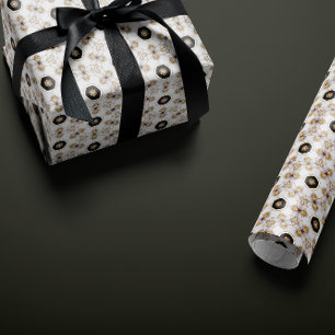 Papel De Regalo Marfil y oro elegantes renacimiento