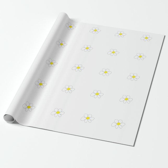 Papel De Regalo Margarita (Desenrollado)