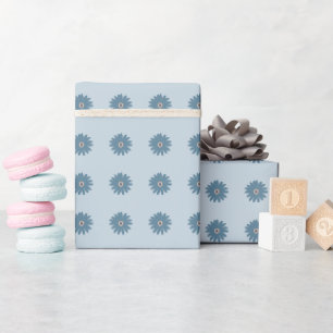 Papel De Regalo Margarita Azul