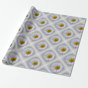 Papel De Regalo margarita blanca brillante