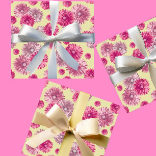 Papel De Regalo Margarita Gerbera de Flor Rosa Bonita