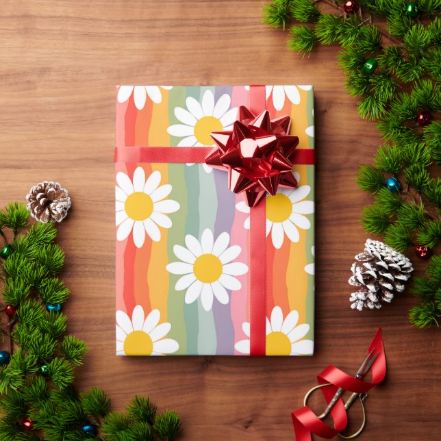 Papel De Regalo Margarita Retro (Regalo de vacaciones)