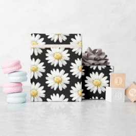 Papel De Regalo Margaritas de puntos amarillos
