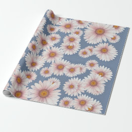 Papel De Regalo Margaritas sobre fondo de lavanda bonito acuarela