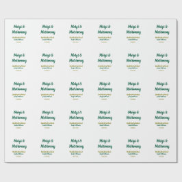Papel De Regalo Margs y matrimonio agregar nombre fecha despedida