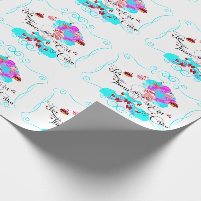 Papel De Regalo Marie Antoinette Déjalos Comer Pastel (Esquina)