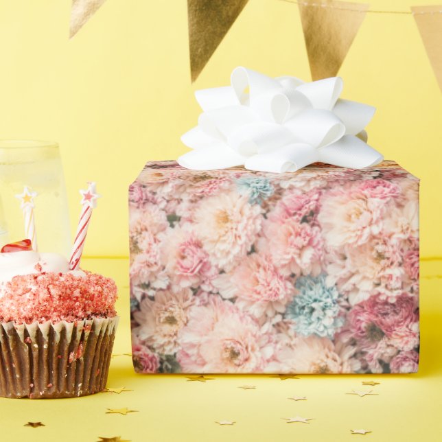 Papel De Regalo Marie Antoinette Floral (Fiesta de cumpleaños )