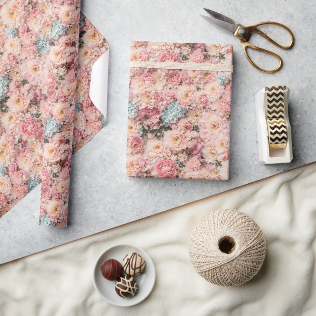 Papel De Regalo Marie Antoinette Floral (Artesanía)