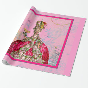 Papel De Regalo Marie Antoinette Pasteles y Peacock