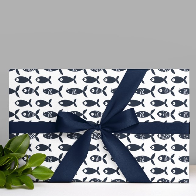 Papel De Regalo Marina Sea Fish Ocean Beach House Scandinavian (Subido por el creador)