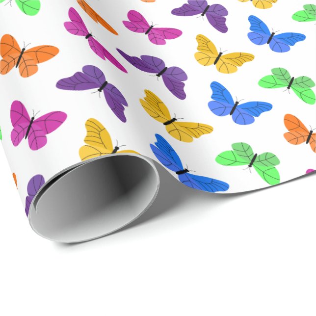 Papel De Regalo Mariposa (Esquina del rollo)