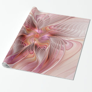 Papel De Regalo Mariposa abstracta colorida arte de fantasía fract