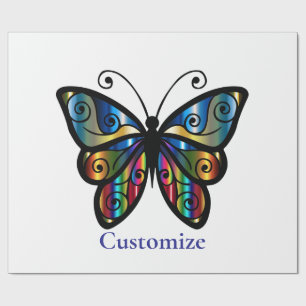 Papel De Regalo Mariposa Colorida Thunder_Cove