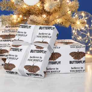 Papel De Regalo Mariposa Cree En Ti Misma Mariposa