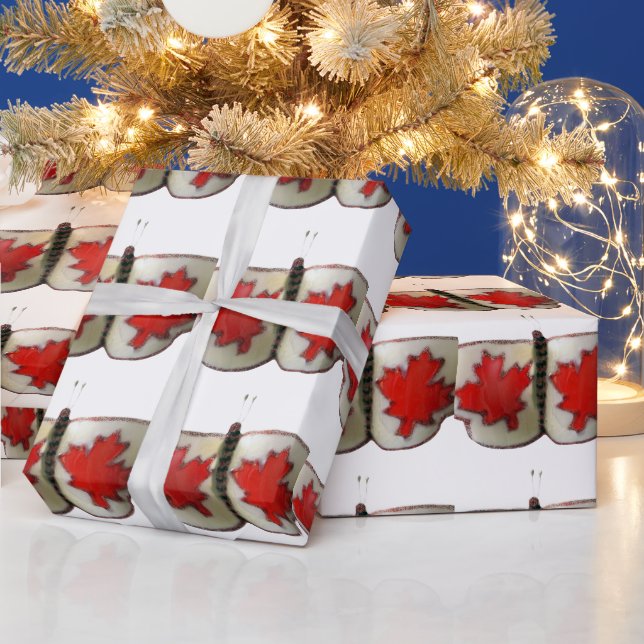 Papel De Regalo Mariposa de Canadá (Vacaciones)