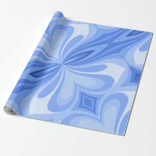 Papel De Regalo Mariposa de Corazón Azul Abstracto