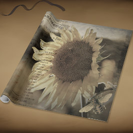 Papel De Regalo Mariposa de girasol rústico efímera