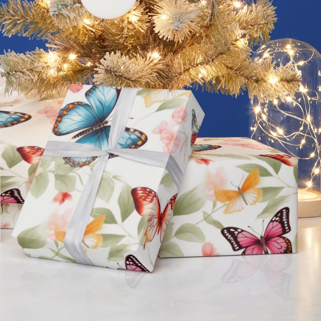 Papel De Regalo Mariposa de jardín encantada (Vacaciones)