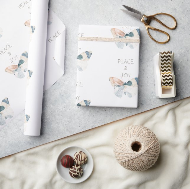 Papel De Regalo Mariposa de paz y alegría (Artesanía)