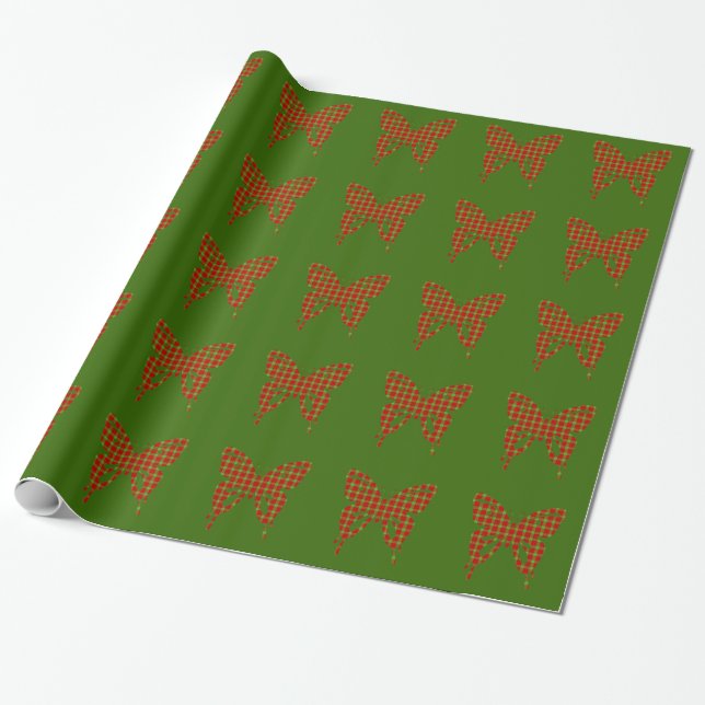 Papel De Regalo Mariposa del navidad (Desenrollado)