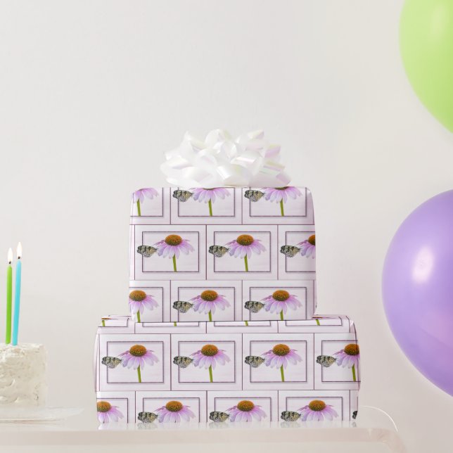 Papel De Regalo Mariposa en flor de cono (Regalos de fiesta)