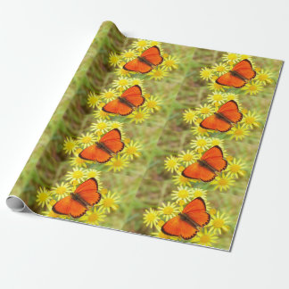 Papel De Regalo Mariposa En Flores