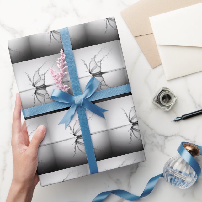 Papel De Regalo Mariposa En La Esplusa De Agua (Regalar)