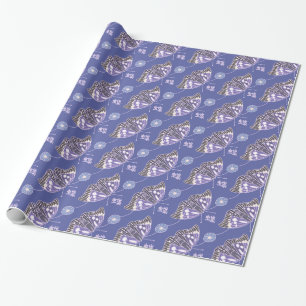 Papel De Regalo Mariposa Japonesa Morada