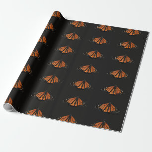 Papel De Regalo Mariposa Monarca en la tonalidad de Naranja