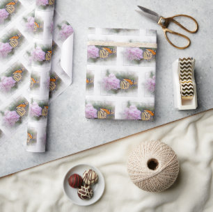 Papel De Regalo Mariposa Monarca En Milkweed