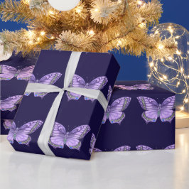 Papel De Regalo Mariposa morada
