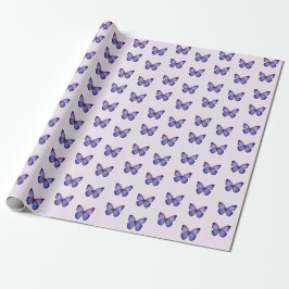 Papel De Regalo Mariposa Morada Elegante Acuarela