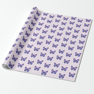 Papel De Regalo Mariposa Morada Elegante Acuarela