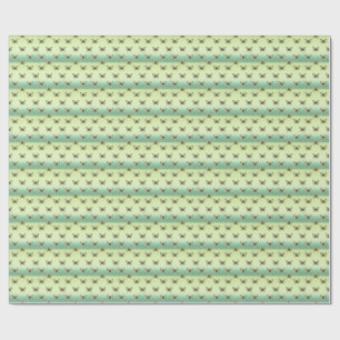Papel De Regalo Mariposa Ombré Animal Naturaleza Verde Amarillo