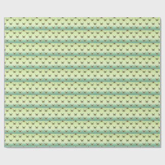 Papel De Regalo Mariposa Ombré Animal Naturaleza Verde Amarillo 