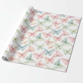 Papel de regalo Mariposa Pastel
