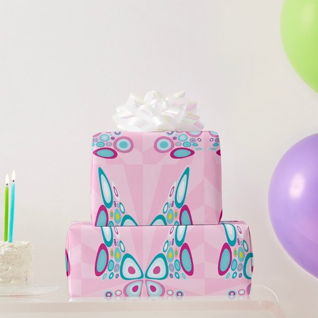 Papel De Regalo Mariposa Retro Resumen Arte Pop (Subido por el creador)