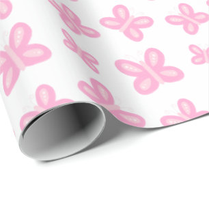 Papel De Regalo Mariposa rosa dulce