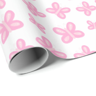 Papel De Regalo Mariposa rosa dulce