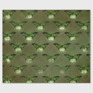 Papel De Regalo Mariposa Vintage Glimmer Verde
