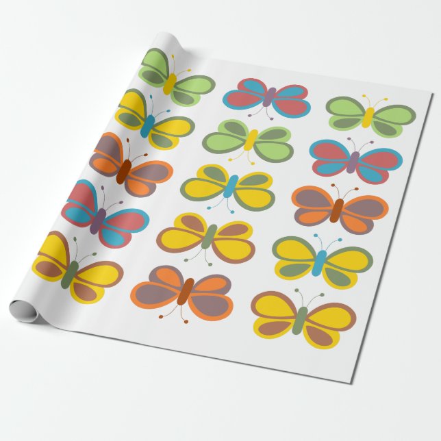 Papel De Regalo Mariposas (Desenrollado)