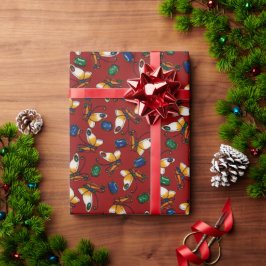 Papel De Regalo Mariposas blancas naranjas, Esmeralda, zafiro en r