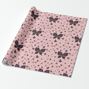 Papel De Regalo Mariposas con hojas de arce